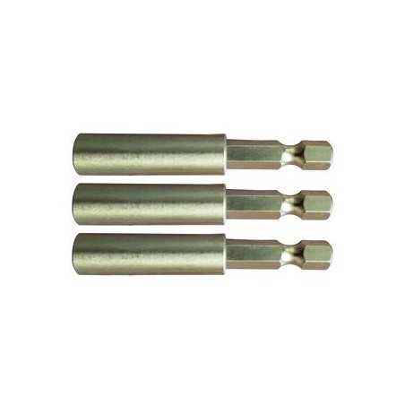 Stainless Steel-Crv Vigor Magnetic Bit Holders Set 3 Pcs Mm. 60