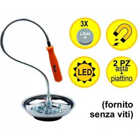 Asta Magnetiche Flex Vigor Vaschetta Magnetica Luce Led