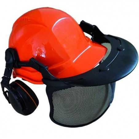 Blinky Jac Protection Helmet with Headphones and Orange Visor