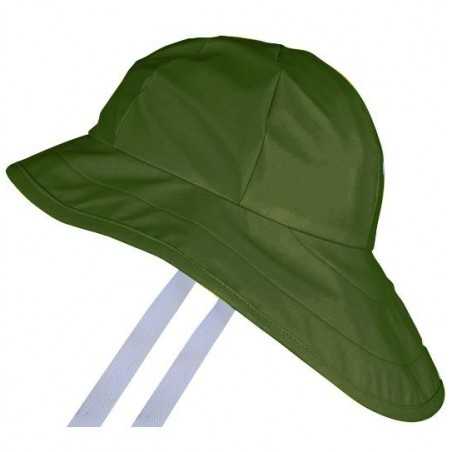 Chapeau imperméable en polyester vert Vigor Tg. Seulement