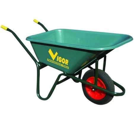 Wheelbarrows Vigor 100-Green Vasca Verde Plastic 100 L