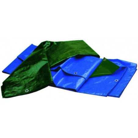 Bâche Indéchirable Robuste Bicolore Bleu/Vert 12X16 M