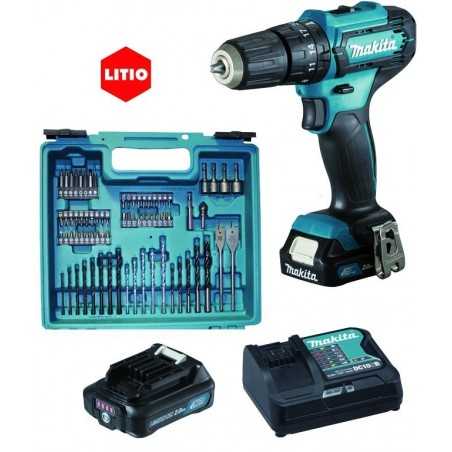 Tournevis Makita Kit 74 Accessoires Hp333Dsax1 12V 2.0Ah Lithium 2Bat