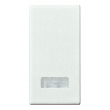 14026 Bouton 1M avec Diffuseur Lumineux Plana Blanc