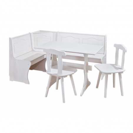 Banc Inter Link avec conteneur dim.132/172x50x86h