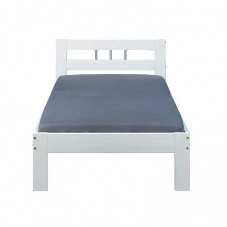 Inter Link bed frame in white water-varnished solid pine