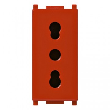 14203.R Socket 2P+E 16A P17/11 Red Plana