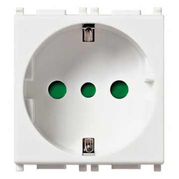 14209 Sicury socket 2P+E 16A P30 White Plana