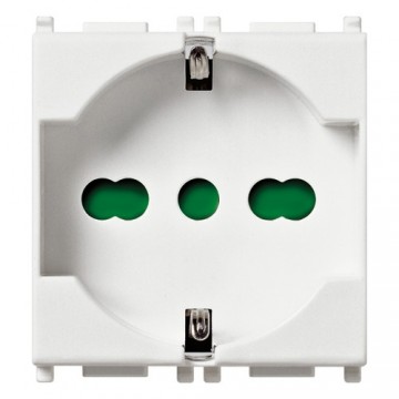 14210 White 2P+E 16 a 250 V~ Universal Sicury socket Plana