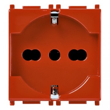 14210.R 2P+E 16A Universal Red Plana socket
