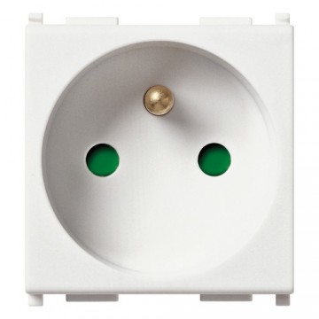 14212 French Sicury socket 2P+E 16A White Plana