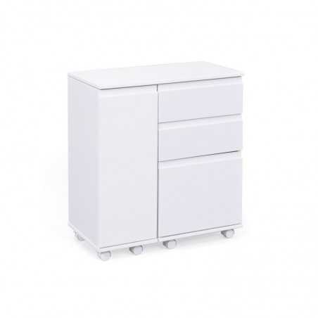 Inter Link extendable desk with drawers and container