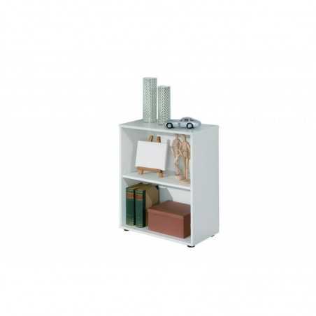 Inter Link bookcase 2 levels white laminate Dim. 60x30x75h