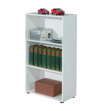 Inter Link bookcase 3 levels white laminate Dim. 60x30x110