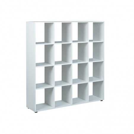 Inter Link bookcase 16 white laminate box Dim 139x33x144h