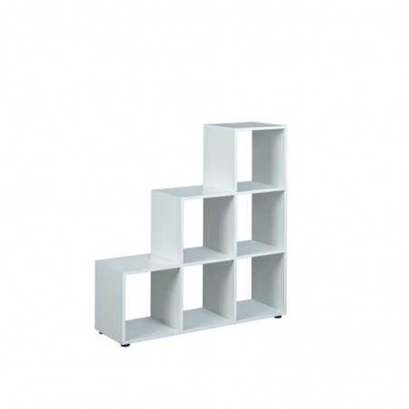 Libreria Inter Link 6 box laminato bianco Dim. 105x33x109h