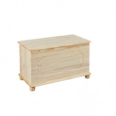 Inter Link storage bench in natural varnished solid pine