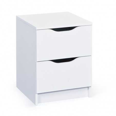 Commode 2 tiroirs Inter Link dim. 40x40x50h Blanc