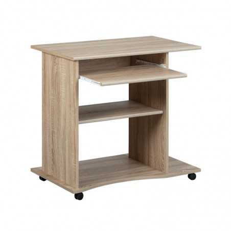 Inter Link mini office with oak finish laminate wheels