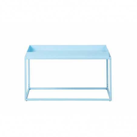 Table basse Inter Link 80X45X45cm en métal peint bleu clair