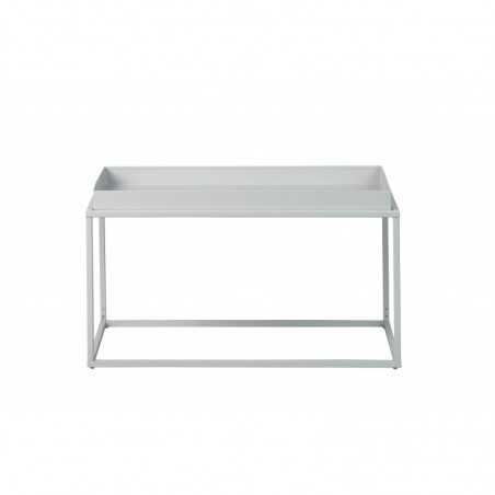 Tavolino Inter Link 80X45X45cm in metallo verniciato Grigio Chiaro