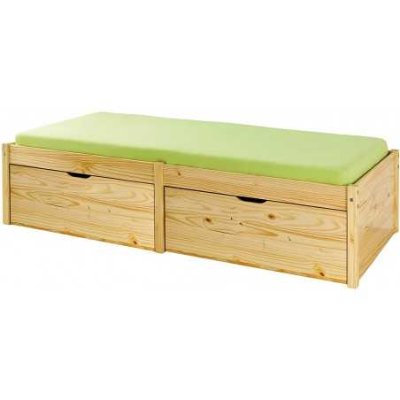 Inter Link single bed in natural varnished pine