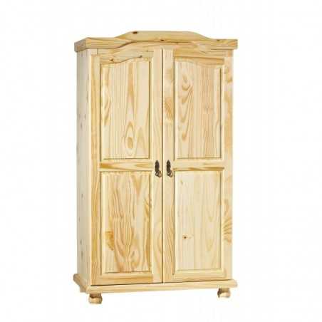 Inter Link 2-door wardrobe in solid pine with a natural finish