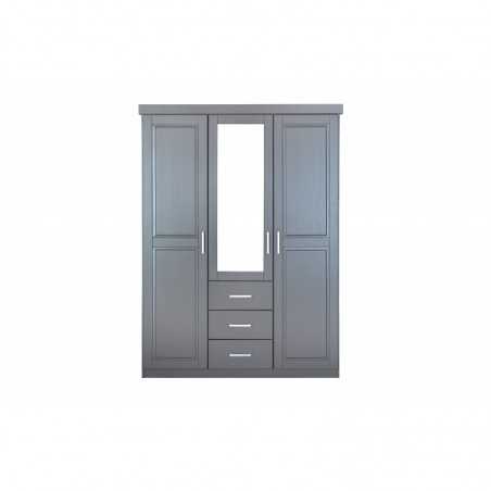 Inter Link wardrobe 2 doors + 3 drawers with glass dim.14x55x190h