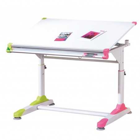 Inter Link desk with tilting top, adjustable in height and storage compartment Dim.100x66x69-84h
