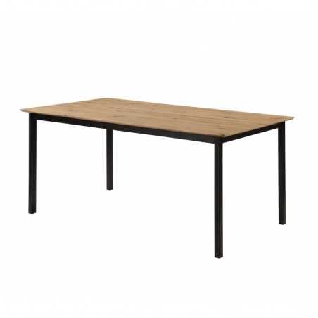 Inter Link rectangular table with raw oak laminate top