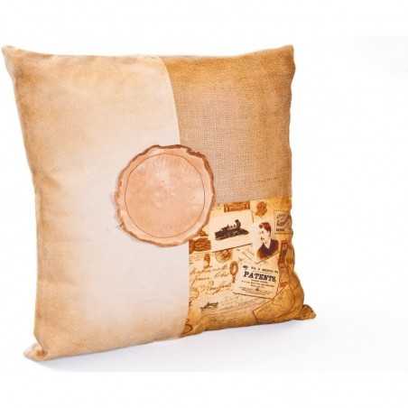 Inter Link beige cotton cushion 1