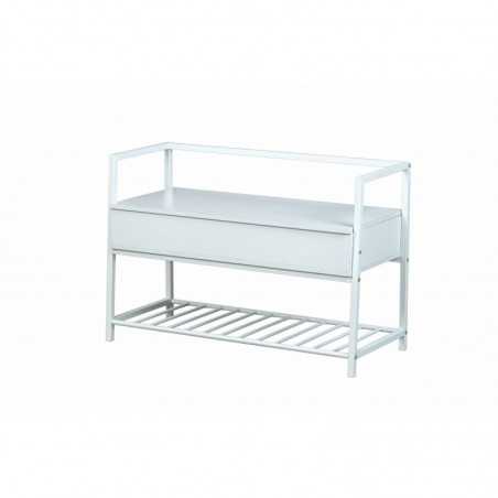 Inter Link shoe rack with metal container and rack