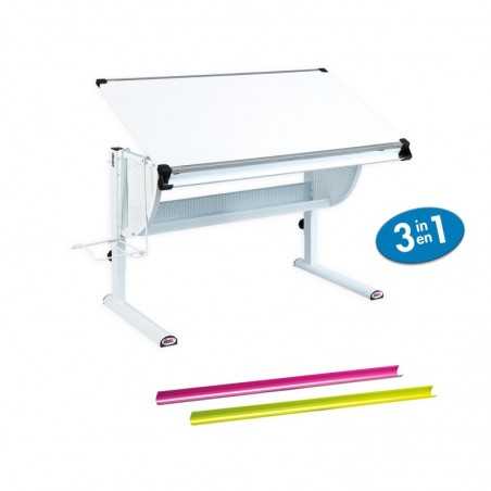 Inter Link tiltable desk with interchangeable colours