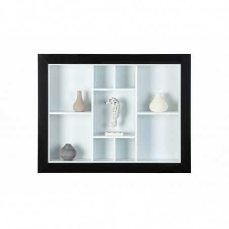 Inter Link wall bookcase in black/white laminate