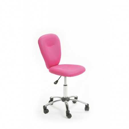 Inter Link chair in metal and pink padded fabric