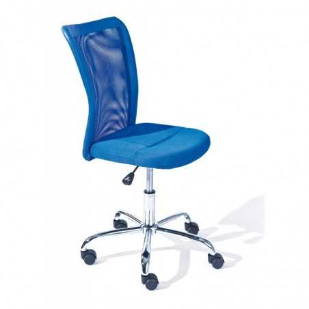 Blue Inter Link office chair with wheels adjustable in height Dim. 43x56x88-98h