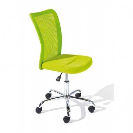 Chaise de bureau Inter Link verte à roulettes réglable en hauteur Dim. 43x56x88-98h