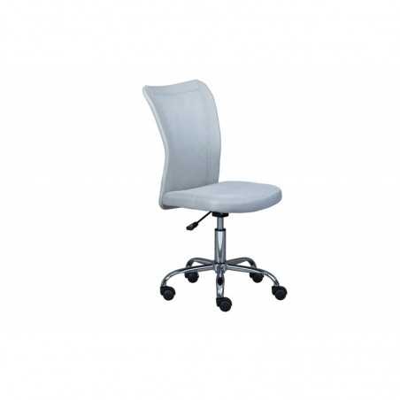 Light gray office chair Inter Link with wheels adjustable in height Dim. 43x56x88-98h