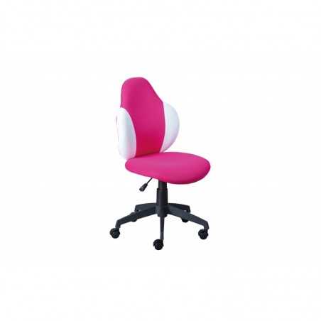 Inter Link boy's armchair in raspberry/white colored soft pu