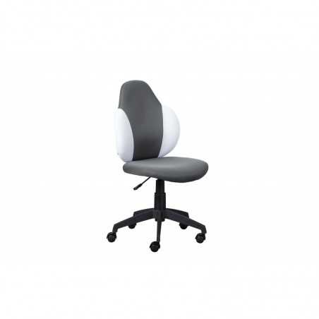 Fauteuil pour garçon Inter Link en pu gris doux/blanc