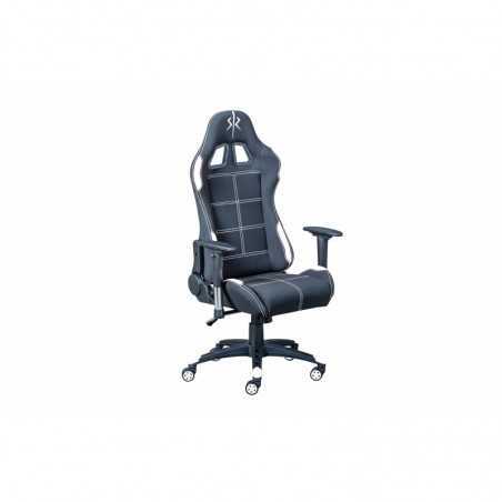 Inter Link gaming race armchair in grey/white eco-leather with adjustable armrests