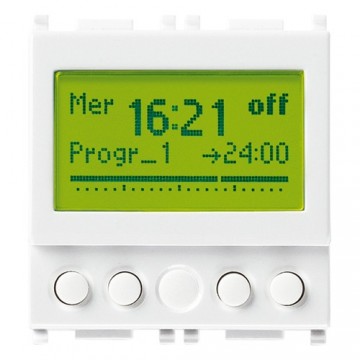 14448 Horloge Programmatrice 1 Canal Blanc Plana