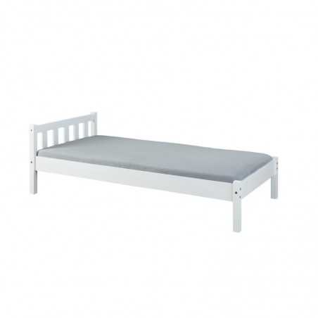 Letto singolo Inter Link 90x190 in pino tinto bianco