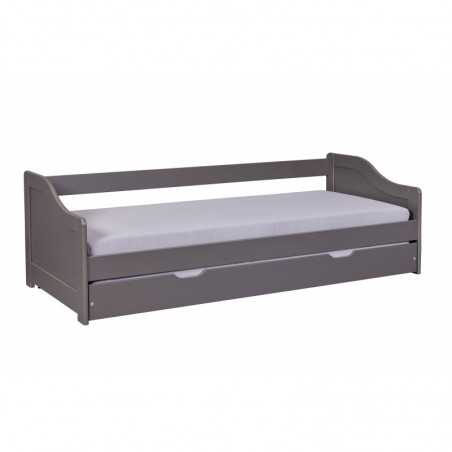 Inter Link bed with second pull-out lower bed dim. 97x209x66h Grey