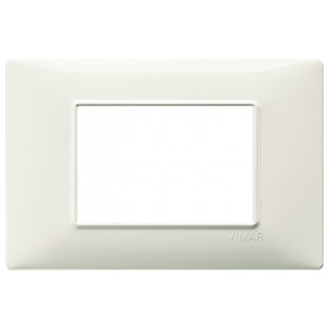 14653.02 3-module Ivory Plana cover plate