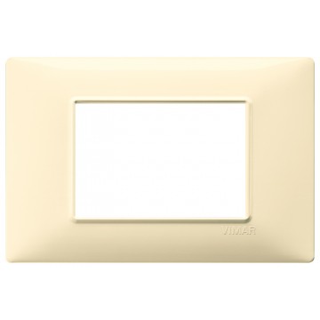 14653.04 3-module plate Cream Plana