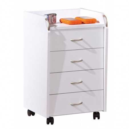 Inter Link white laminate chest of drawers dim. 40x36x64.5h