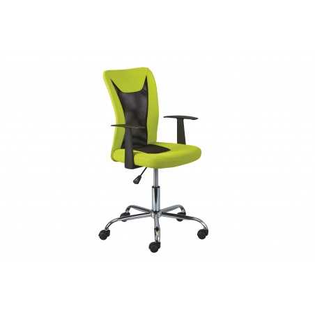 Inter Link office chair with armrests and Green wheels