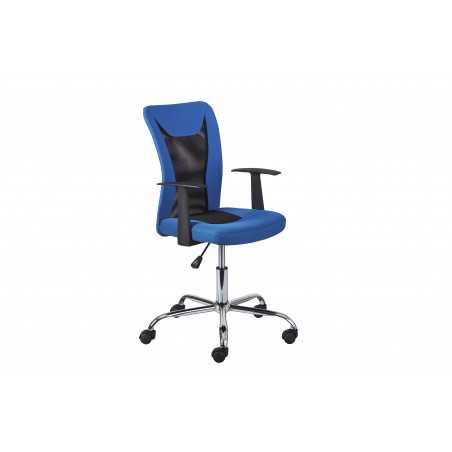 Chaise de bureau Inter Link avec accoudoirs et roues bleues