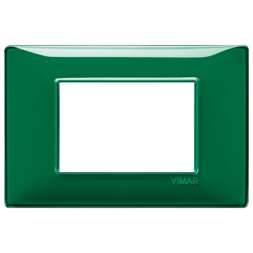 14653.47 Placca 3 Moduli Reflex Smeraldo Plana